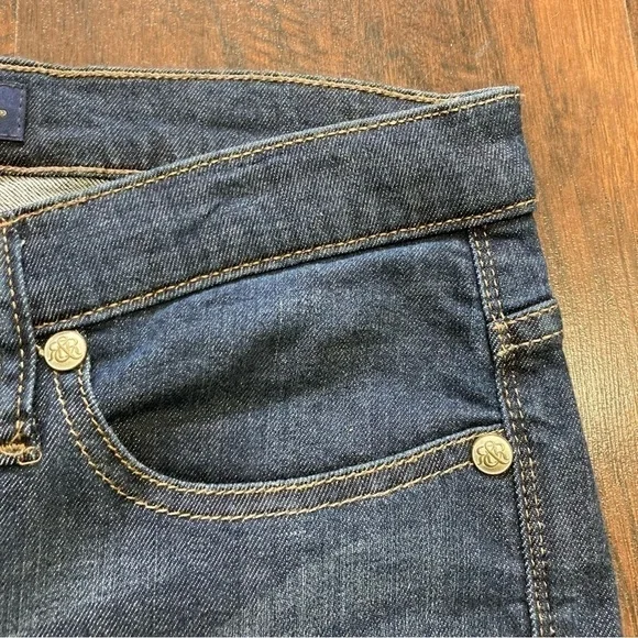 8 ROCK & REPUBLIC Berlin stretchy jeans. High rise dark wash tapered studded EUC - Picture 15 of 16